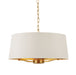 Harvey Chrome Pendant Ceiling Light With Vintage White Shade - Small