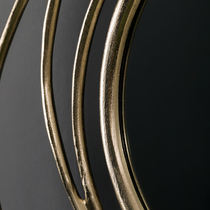 Amanda Metal Wall Mirror, Spiral, Satin Gold, , 66cm