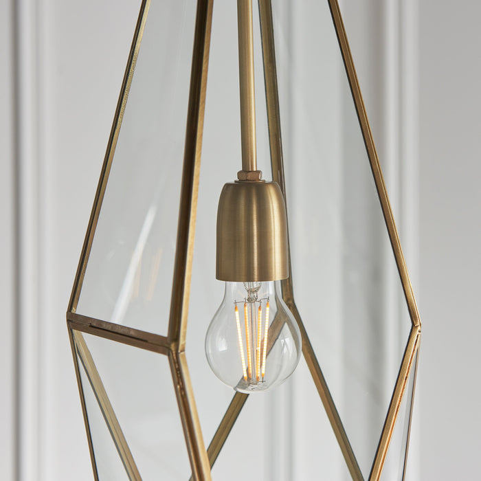 Avery Glass & Gold Ceiling Pendant Light