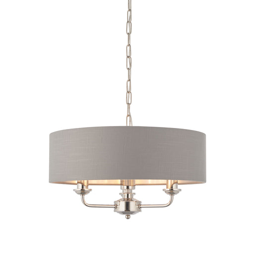 Highclere 3 Pendant Light Extra Long in Antique Brass