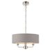Highclere 3 Pendant Light Long in Charcoal / Nickel