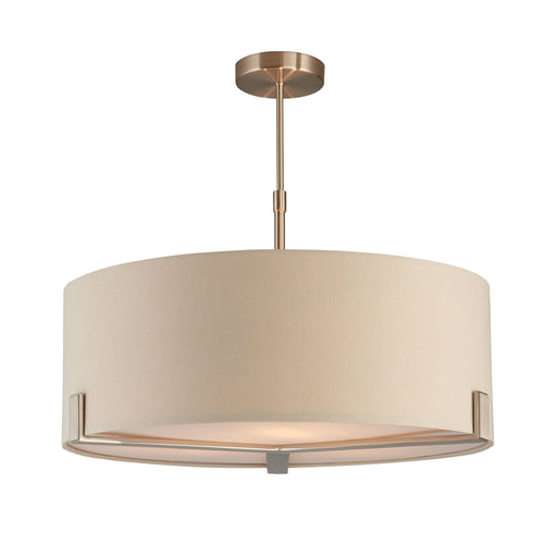 Hayfield Nickel Ceiling Light Pendant Light With Natural Shade