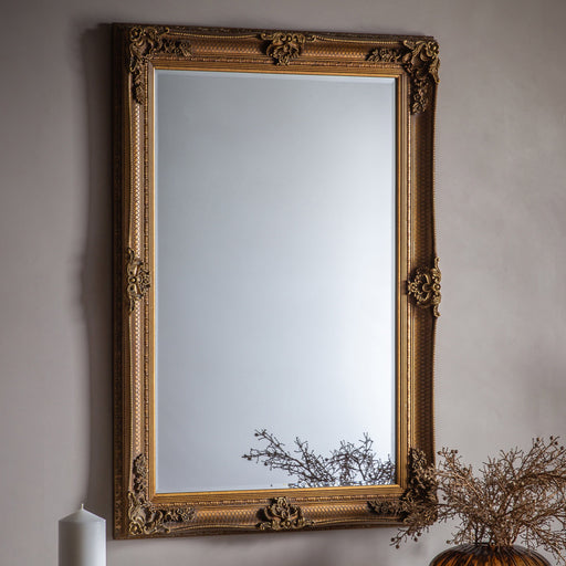 Amalia Wall Mirror, Wooden, Gold , Baroque, Frame, 79 x 109 cm