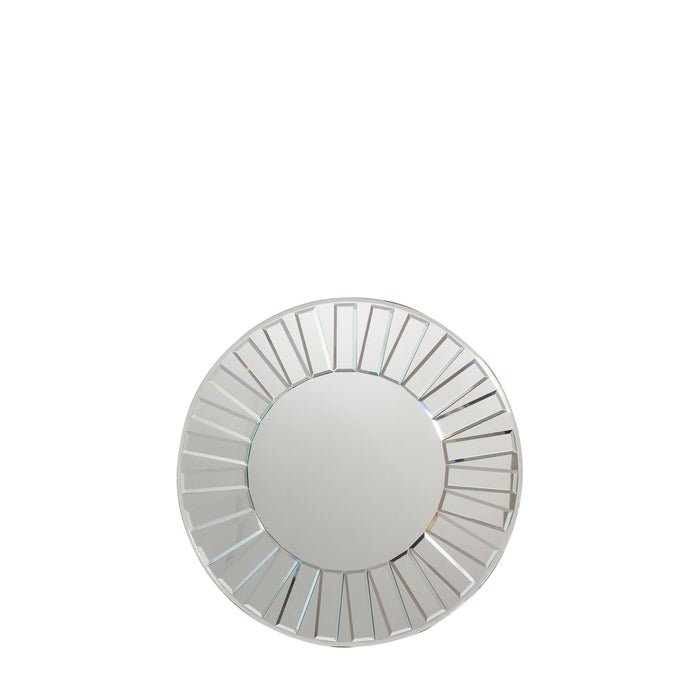 Layla Wall Mirror, Small, Round, Antique Silver