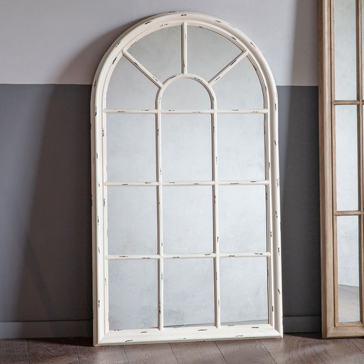 Ariana Decorative Glass/Wood Mirror in White