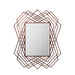 Filomena Metal Wall Mirror, Rectangle Frame, Copper