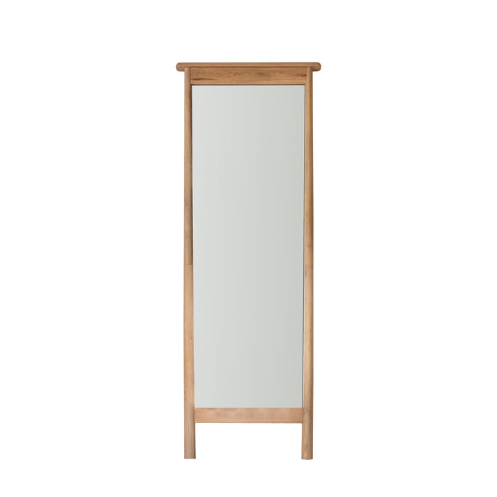 Gracie Wooden Floor Mirror, Rectangle, Frame, Oak