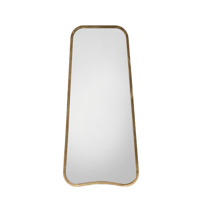 Vittoria Metal Floor Mirror, Large, Rectangular Frame, Gold
