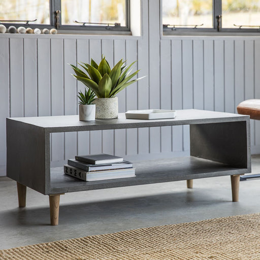 Laura Coffee Table, Concrete Effect Wooden
