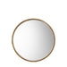 Elsie Metal Wall Mirror, Large, Round, Antique Gold Frame