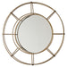Zara Metal Wall Mirror, Round Frame, Gold