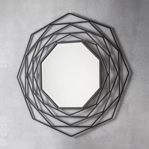 Ayla Decorative Glass/Metal Mirror in Black