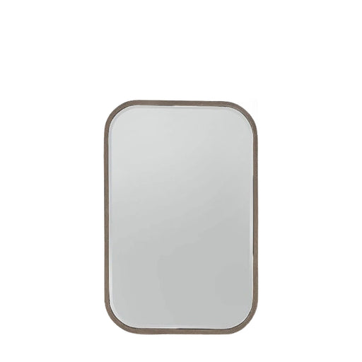 Angelica Rectangular Wall Mirror, Metal Frame, Distressed Champagne, 95.5 x 65.5cm