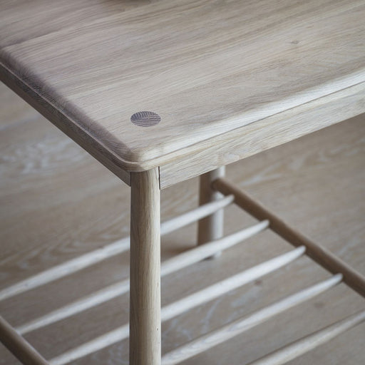 Ludovica Side Table, Natural Solid Oak, Square Top