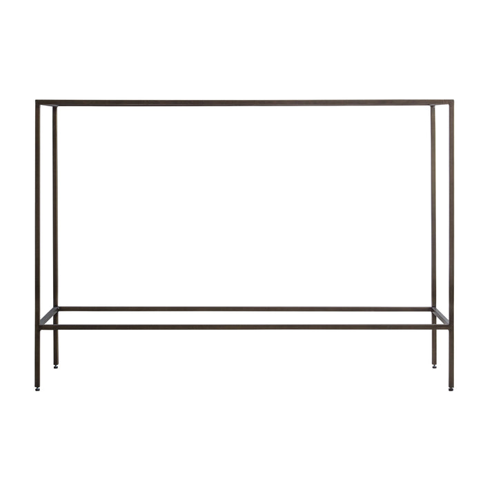 Elvira Console Table, Metal Frame, Clear Glass, Bronze