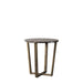 Cristina Side Table, Bronze Metal Base, Round Marble Top 