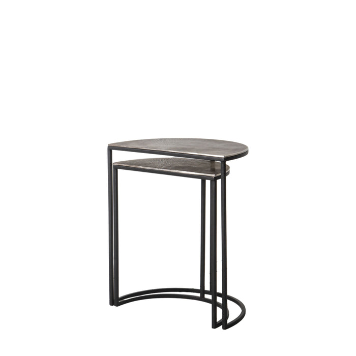 Dina Side Table, Stainless Steel Legs , Silver