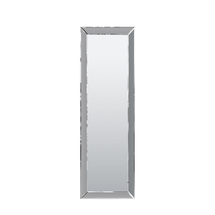 Matilde Rectangular Wall Mirror, Metal Frame, Grey, Full Length