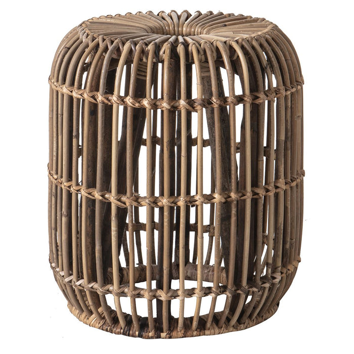 Vittoria Large Side Table, Natural Rattan, Round