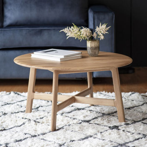 Naples Coffee Table, Round, Solid Oak