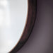 Arie Wooden Wall Mirror, Round, Walnut, 73.5cm