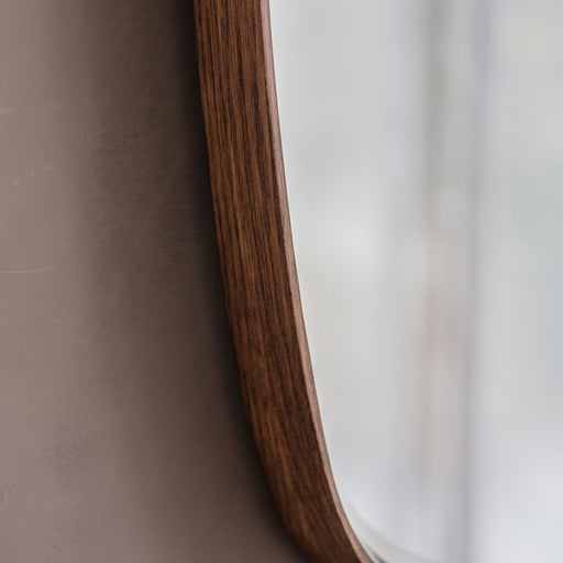Georgia Wooden Wall Mirror, Rectangular Frame,  Walnut