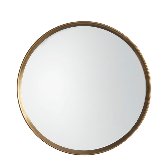 Molly Round Wall Mirror, Metal Frame, Gold