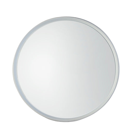 Layla Metal Wall Mirror, Round Frame, White