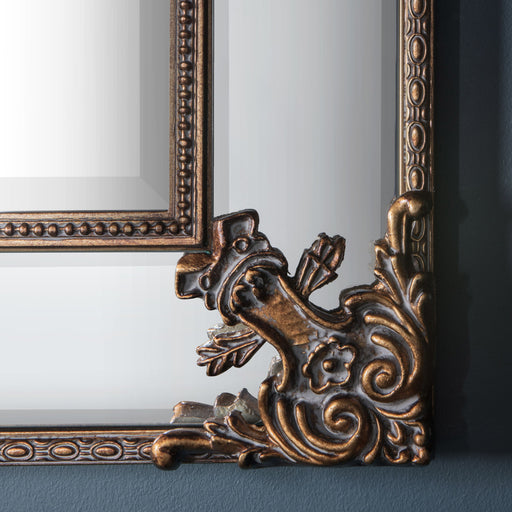 Wilson Mirror Lifestyle cornerDelilah Decorative Wooden Wall Mirror in Rustic Gold