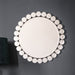 Adele Round Decorative Metal Wall Mirror Small  In Silver
