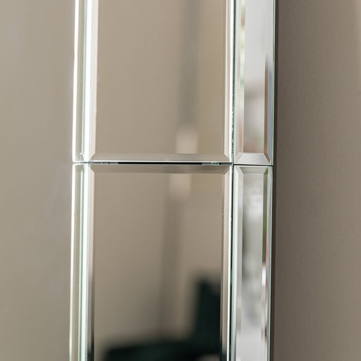 Heidi Decorative Floor Mirror In Silver