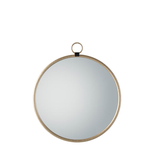 Allegra Wall Mirror, Round, Metal, Gold, Frame, 70 cm