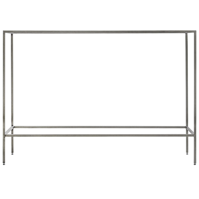 Emilia Console Table, Metal Frame, Champagne, Clear Glass