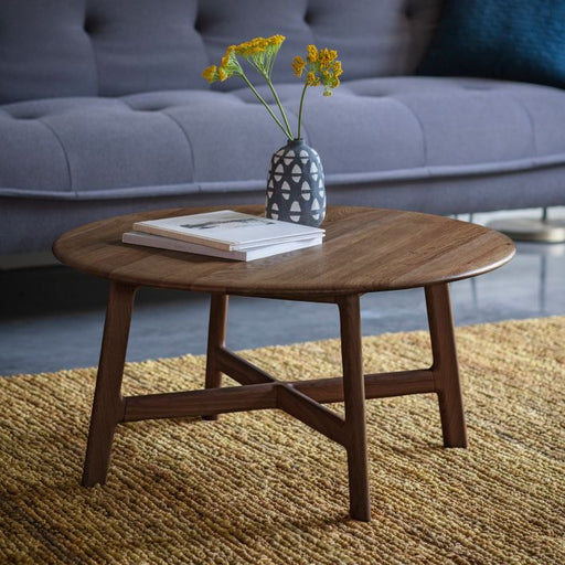 Naples Coffee Table, Solid Walnut, Round