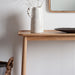 Alessia Wooden Console Table, Solid Natural Oak