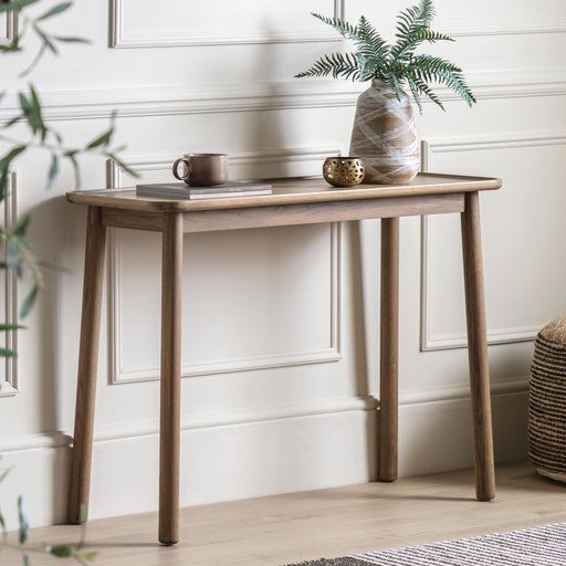Alessia Wooden Console Table, Solid Grey Oak