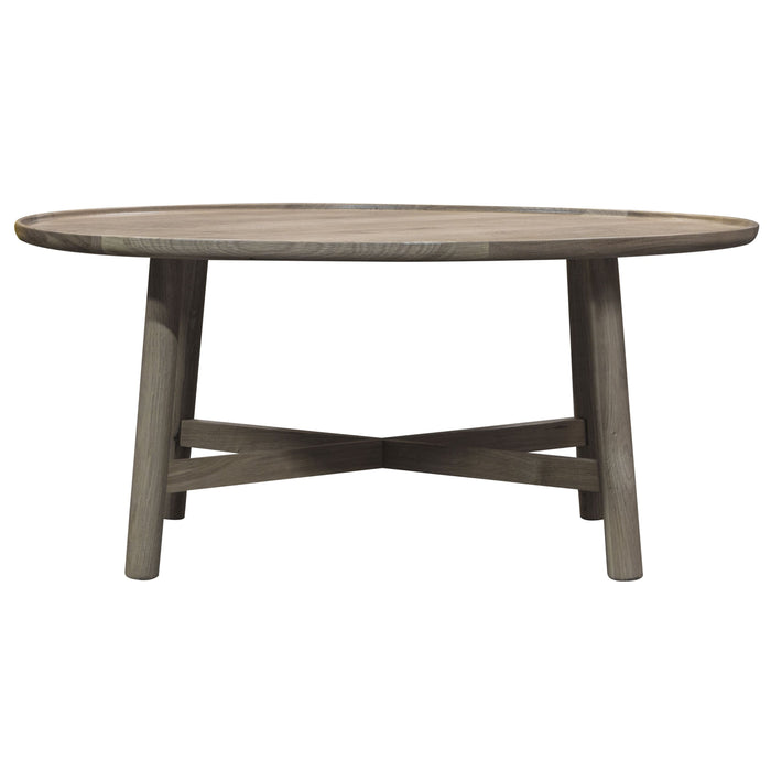 Alessia Coffee Table, Solid Grey Oak, Round