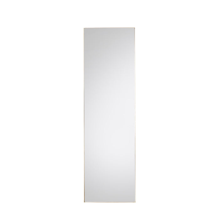 Willow Rectangle Wall Mirror, Large, Metal Frame, Champagne