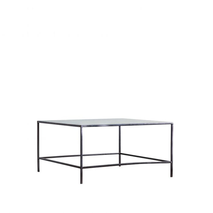 Dina Coffee Table, Black Metal Frame, Dark Grey Top