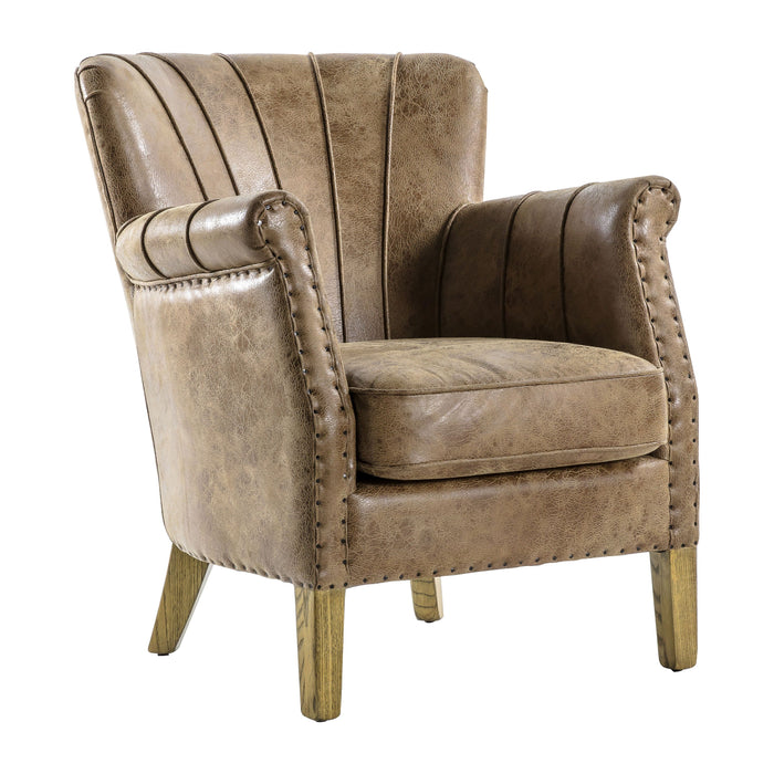 Rosie Armchair In Brown Leather