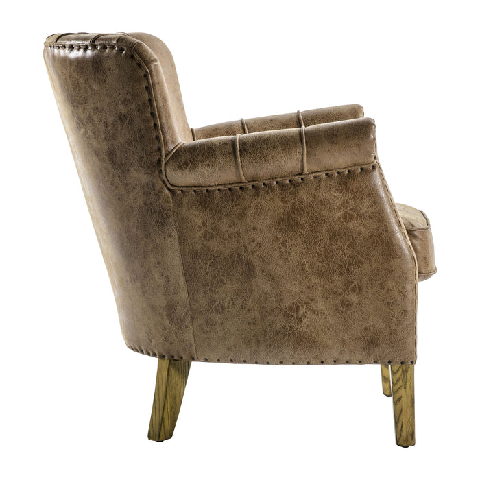 Rosie Armchair In Brown Leather