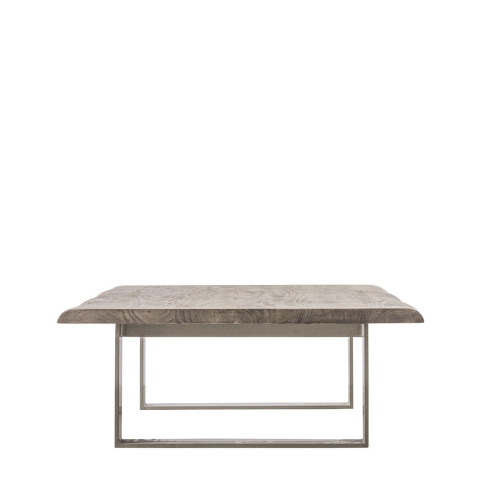 Molton Rectangle Coffee Table, Walnut, Brushed Stainless Steel