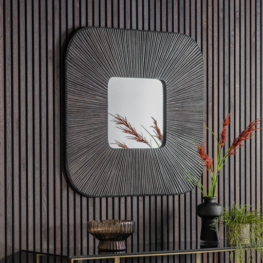 Carolina Wall Mirror, Square Frame, Grey