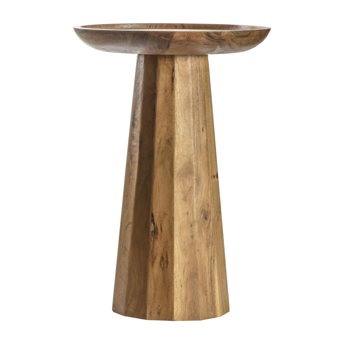 Dina Side Table, Natural Acadia Wood