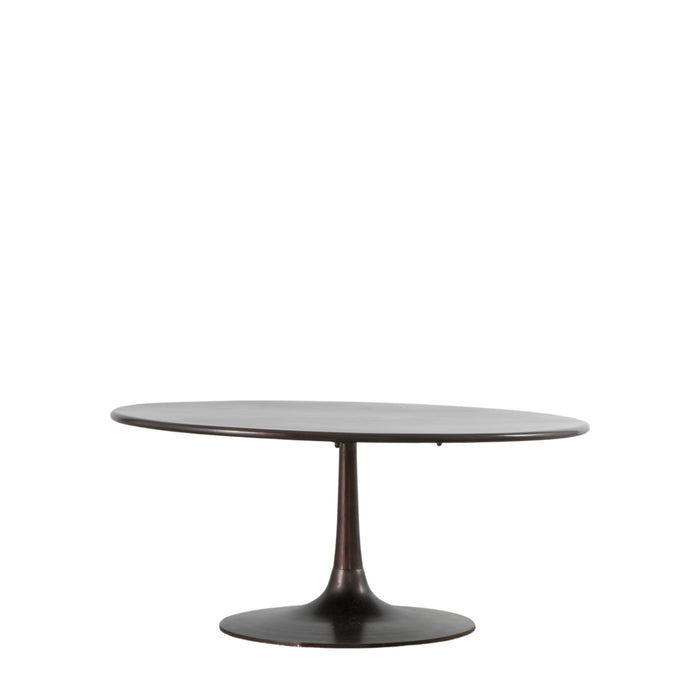 Elena Coffee Table, Bronze Metal, Round Top