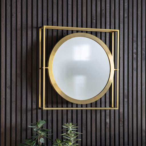 Ariana Decorative Glass/PU/MDF Mirror Single in Brass