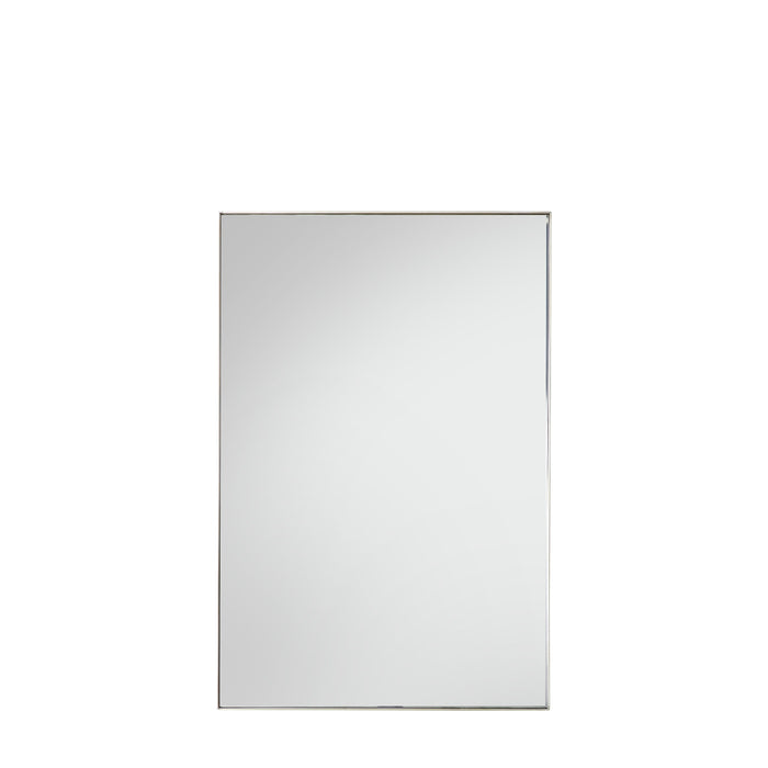 Willow Metal Wall Mirror, Small, Rectangle Frame, Silver