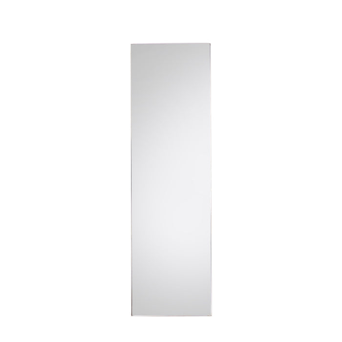 Willow Rectangle Wall Mirror, Large, Metal Frame, Silver