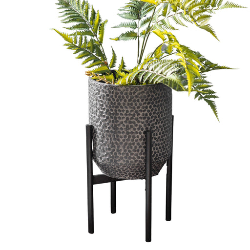 Ella Decorative Metal Plant Pot Small In Black