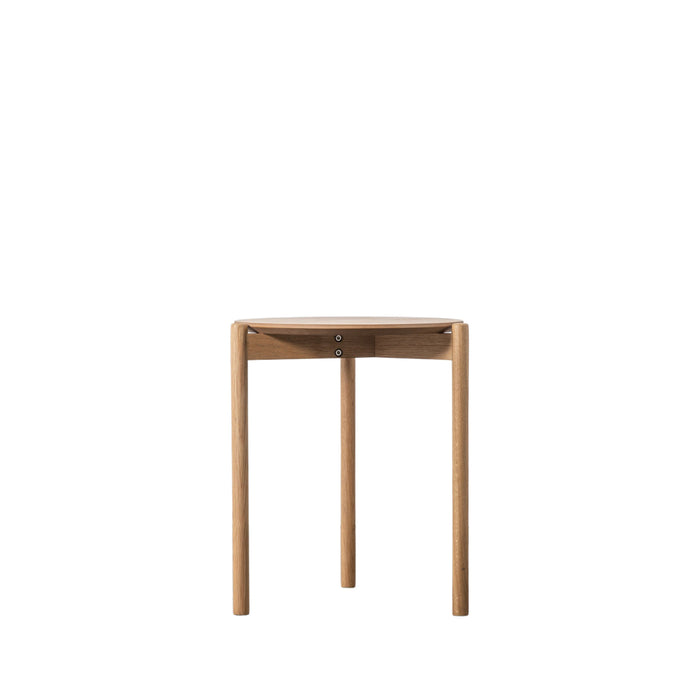 Sophia Side Table, Natural Finished Oak, Round Top